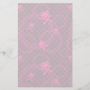 Papeterie Motif Emo Rose aux cercles