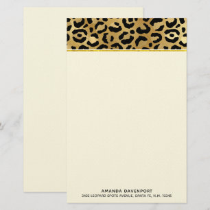 Papeterie Motif Empreinte de léopard sauvage et exotique