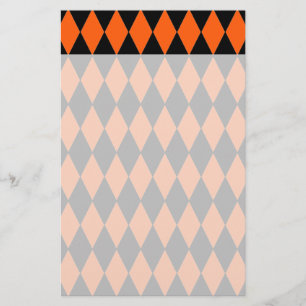 Papeterie Motif génial de harlequin de diamant orange et