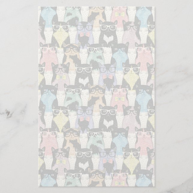 Papeterie Motif Hipster Cute Cats (Devant)