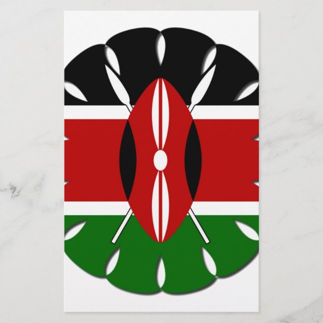 Papeterie Motif kenyan rond : un symbole national (Devant)