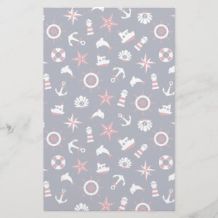 Papeterie Motif marin nautique