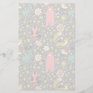Papeterie Motif mignon d'animaux de forêt