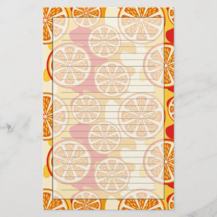 Papeterie motif orange