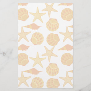 Papeterie Motif Orange Beach Shell