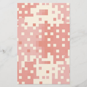 Papeterie Motif Pixel rouge et rose