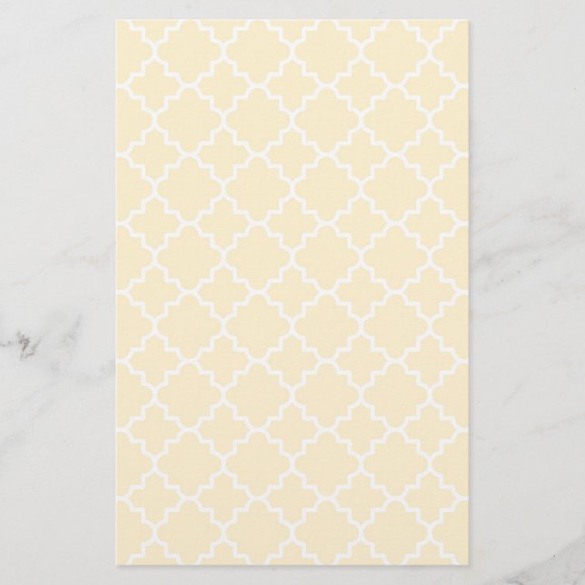 Papeterie Motif Quatrefoil jaune (Devant)