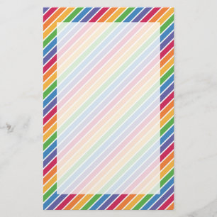 Papeterie Motif Rainbow Stripes