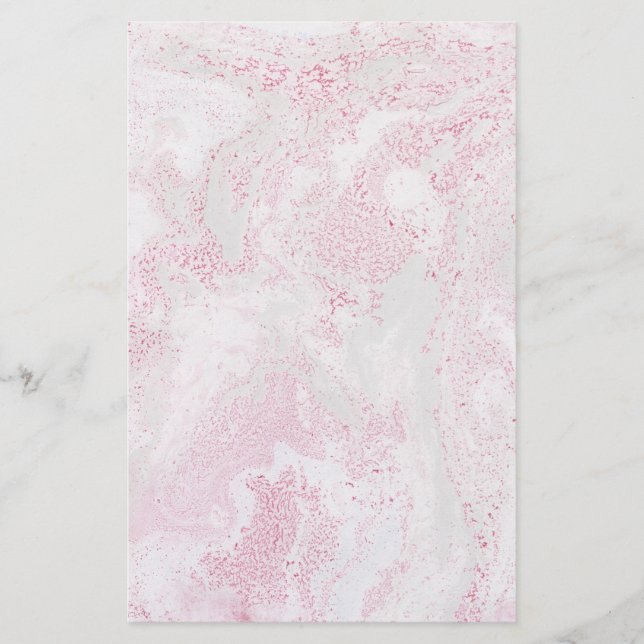 Papeterie Motif rose et Marbre blanc (Devant)