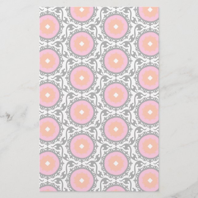 Papeterie Motif rose Suzani (Devant)