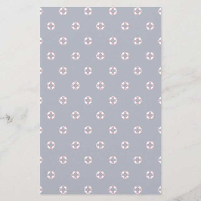 Papeterie Motif rouge et blanc de balise (Devant)