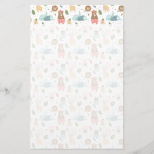 Papeterie Motif Sloth & Friends