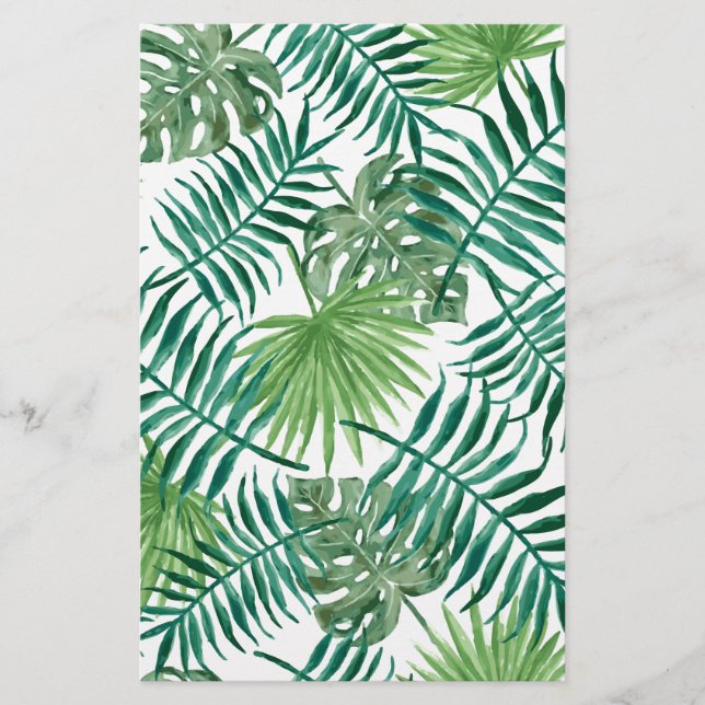 Papeterie Motif tropical de feuille (Devant)