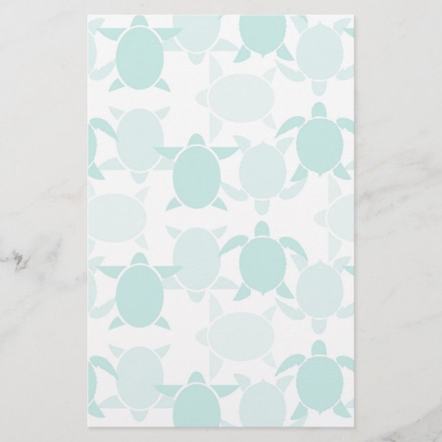 Papeterie Motif turquoise de tortue (Devant)