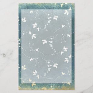 Papeterie Motif Vintage Whimsical avec Oiseaux et Feuilles