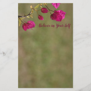 Papeterie Motivation des bougainvilliers roses