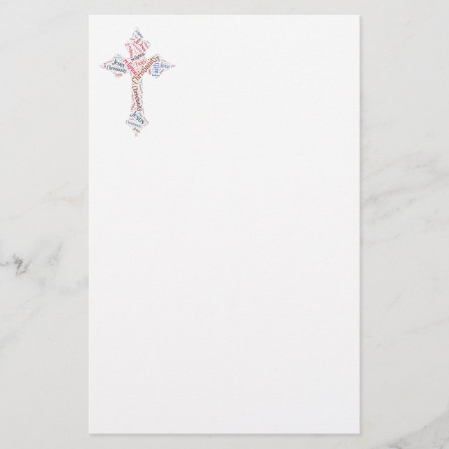 Papeterie Mots Croix chrétienne (Devant)