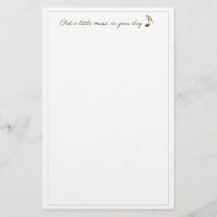 Musique dans votre journée Gold Music Note Papier