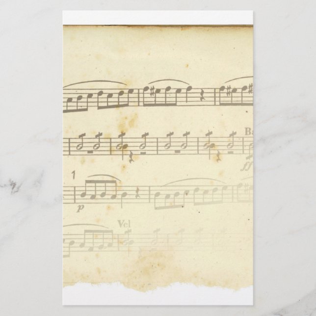 Papeterie Musique de feuille antique (Devant)