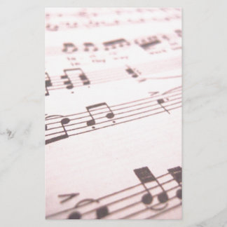 Papeterie Musique de feuille rose fanée