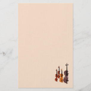 Papeterie Musique violoniste abstraite moderne