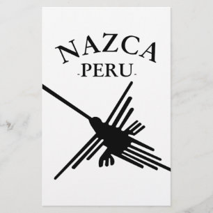 Papeterie Nazca Pérou Colibri Avec Texte Courbé