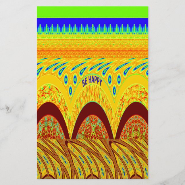 Papeterie Ne vous inquiétez pas être heureux Art Design (Devant)