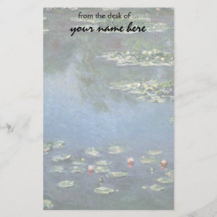 Papeterie Nénuphars par Claude Monet, fleurs vintages