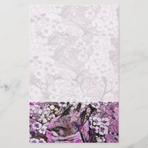 Papeterie NID OISEAU, blanc rose rouge