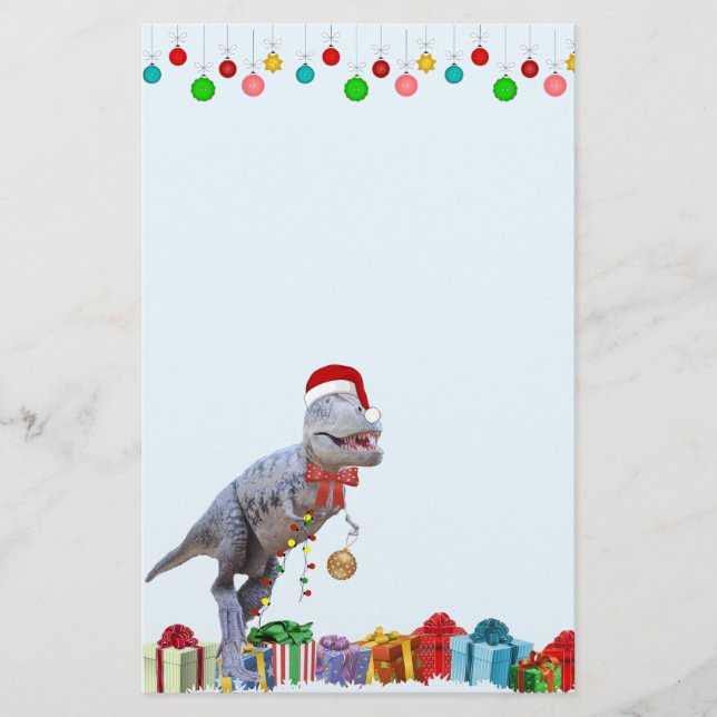 Papeterie Noël de Dinosaur (Devant)