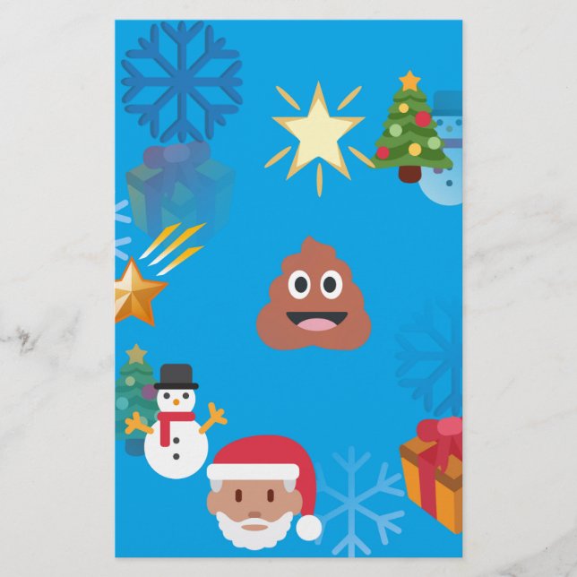 Papeterie noël de poop émoji (Devant)