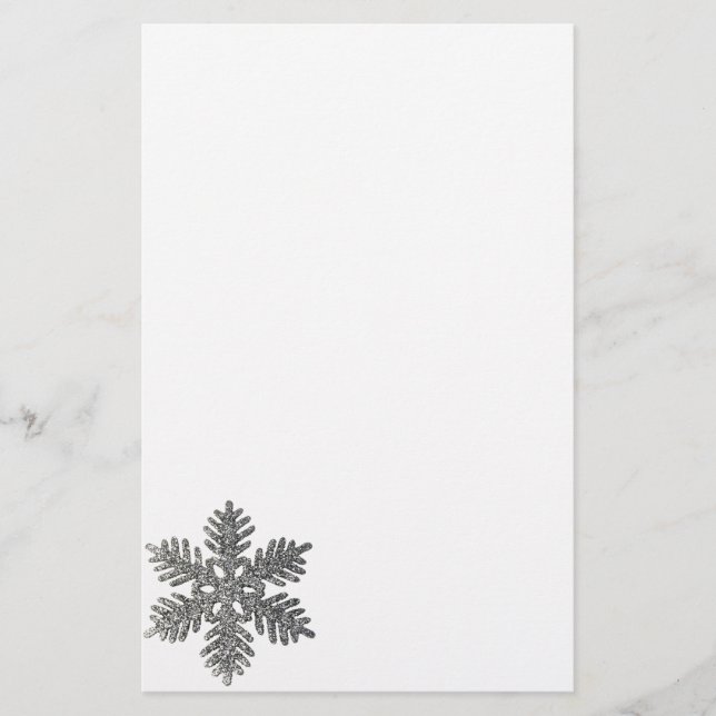 Papeterie Noël Fête Silencieux Snowflake Star Design (Devant)