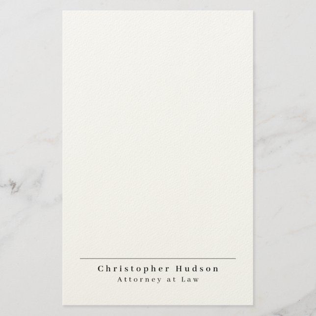 Papeterie Noir blanc simple minimaliste (Devant)