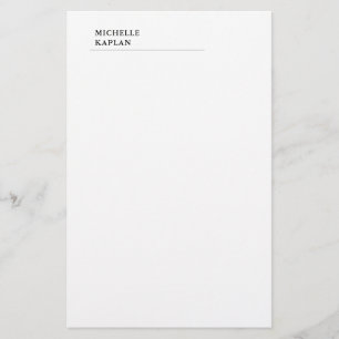 Papeterie Noir et blanc Moderne Professionnel Exclusif