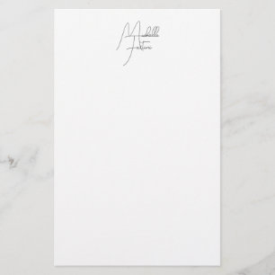 Papeterie Nom écriture manuscrite moderne minimaliste profes