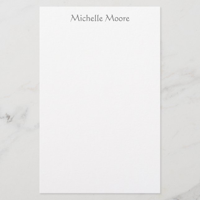 Papeterie Nom minimaliste moderne clair Personnalisé (Devant)