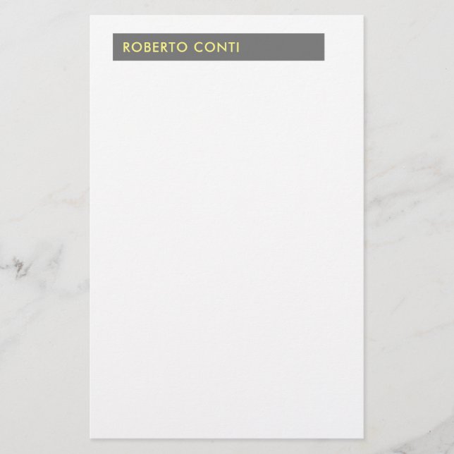 Papeterie Nom minimaliste simple moderne (Devant)