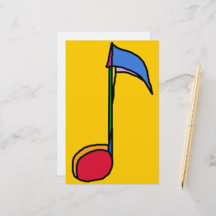 Papeterie Note de musique colorée graphique