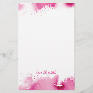 Papeterie NOTE PERSONNELLE couleur d'eau rose foncé