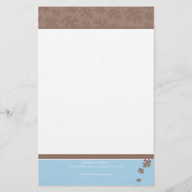 Papeterie NOTEPAPER PERSONNALISÉ :: feuille en chute 4 (Devant)
