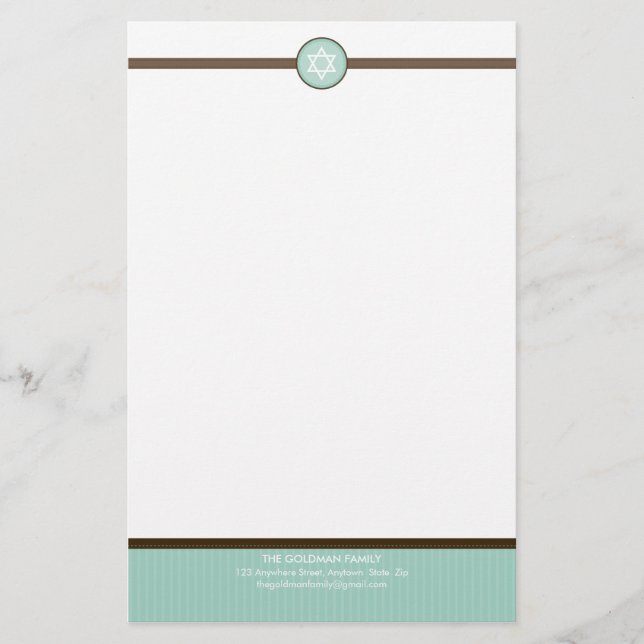 Papeterie NOTEPAPER PERSONNALISÉ :: stripedstitch 4 (Devant)