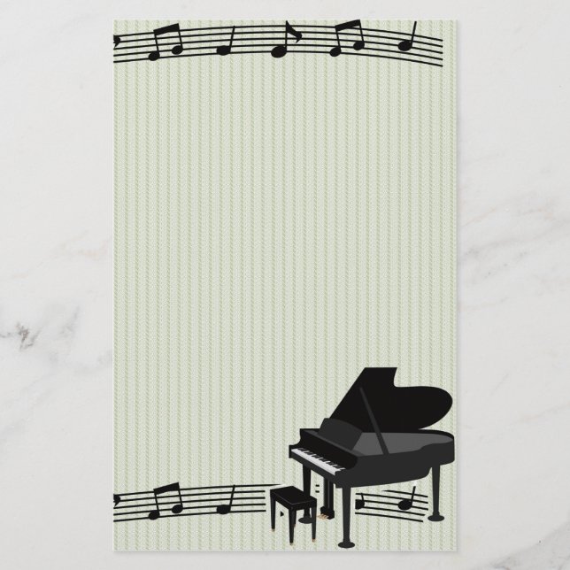 Papeterie Notes de piano et de musique (Devant)