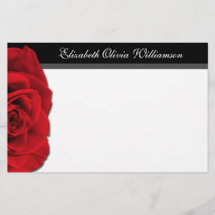 Papeterie Notre Rose d'amour ~ papier à lettres horizontal
