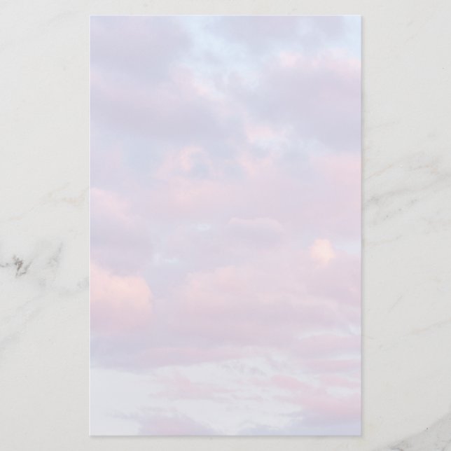 Papeterie Nuages roses et violets (Devant)