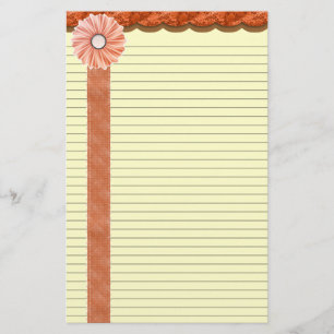 Papeterie Nuances de papier à lettres d'automne avec lignes