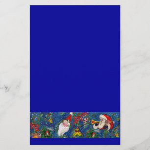 Papeterie NUIT DE NOËL MUSICALE, PÈRE NOËL ET JOUETS Bleu