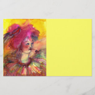 Papeterie NUIT ROSE, rose fuchsia jaune blanc