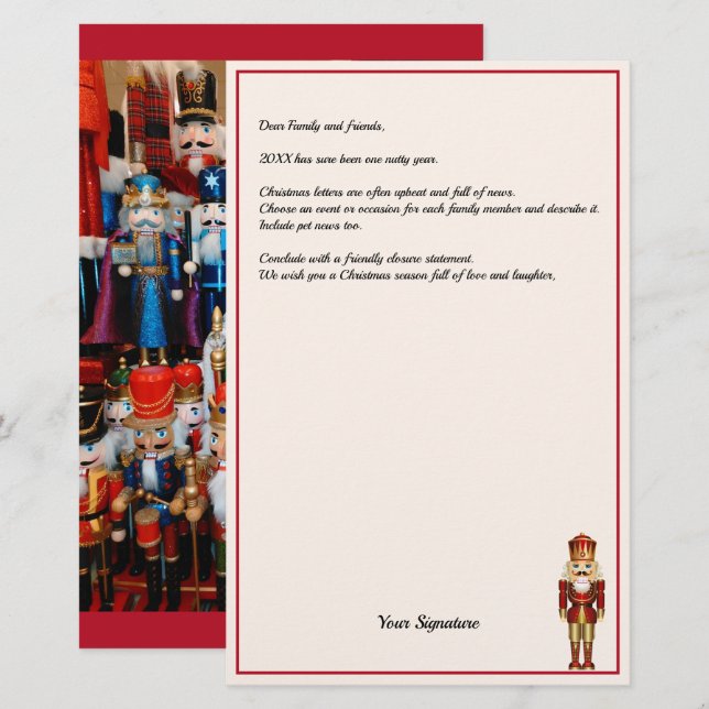 Papeterie Nutcracker Christmas Newsletter (Devant / Derrière)