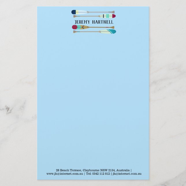 Papeterie Oars de style vintage (Devant)