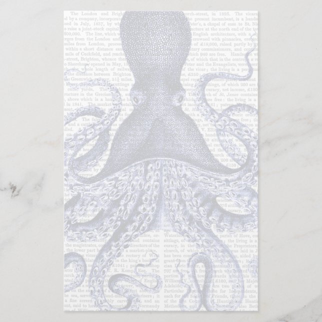 Papeterie Octopus bleu (Devant)